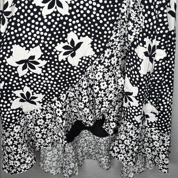 NEW Anthropologie Porridge Amity Wrap Dress Black and White - Picture 5 of 10